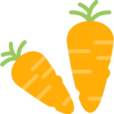 Havuç. Web simgesi basit illüstrasyon