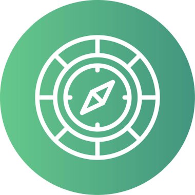 Pusula. Web simgesi basit illüstrasyon