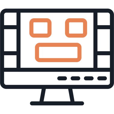 Bilgisayar simgesi. Basit resimleme