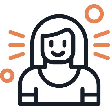 Kadın simgesi, vektör illüstrasyonu