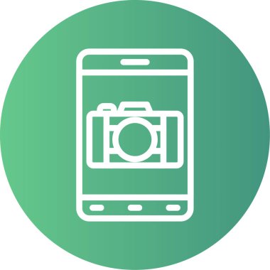 Güzel Smartphone vektör satırı simgesi