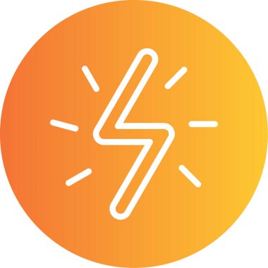 Elektrik simgesi. Vektör çizim