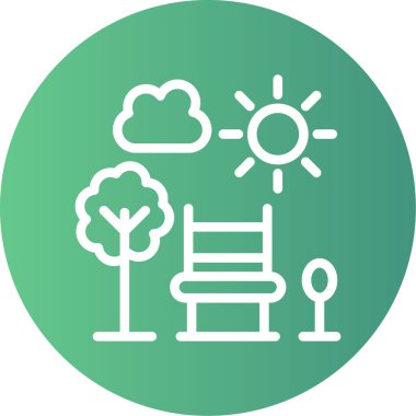 Bir ağaç simgesinin vektör illüstrasyonu