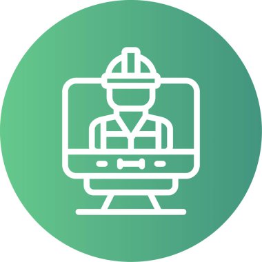 Bir işçi simgesinin vektör illüstrasyonu