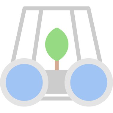 Bir ağaç simgesinin vektör illüstrasyonu