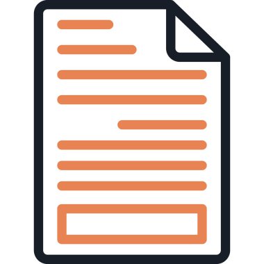 kağıt vektörü ince çizgi simgesi