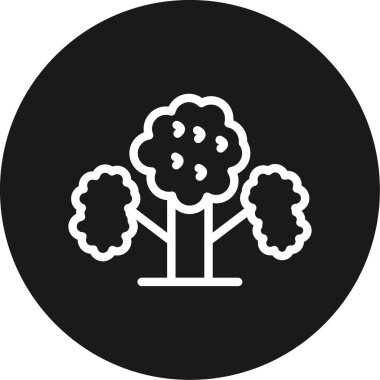 Orman ikonu vektör illüstrasyonu