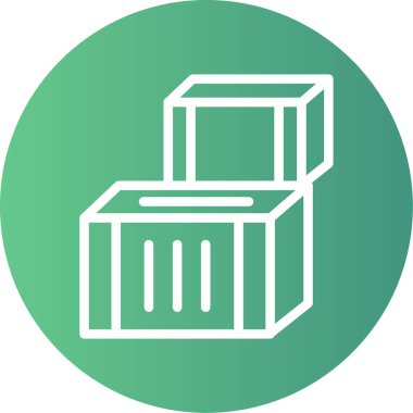 Kutu. Web simgesi basit illüstrasyon