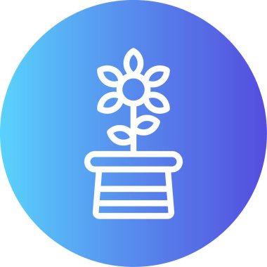 Çiçek. Web simgesi basit illüstrasyon