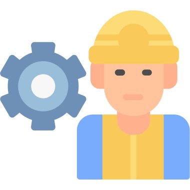 İnşaat düz vektör simgesi