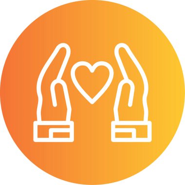 Kalp simgesinin vektör illüstrasyonu