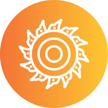 Güneş simgesinin vektör illüstrasyonu