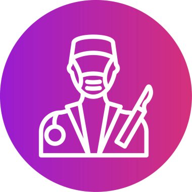 Bir doktor simgesinin vektör çizimi