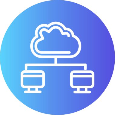 Bulut simgesinin vektör illüstrasyonu