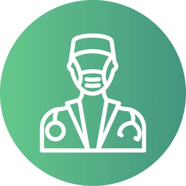 Hemşire. vektör simgesi basit resimleme