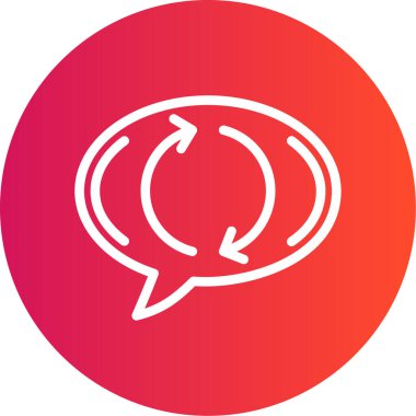 Konuş. Web simgesi basit illüstrasyon