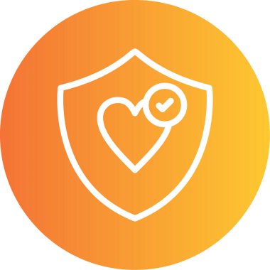 Kalp simgesinin vektör illüstrasyonu