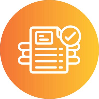 Kontrol listesi simgesi vektör illüstrasyonu