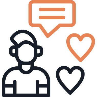 Sohbet simgesi, vektör çizimi