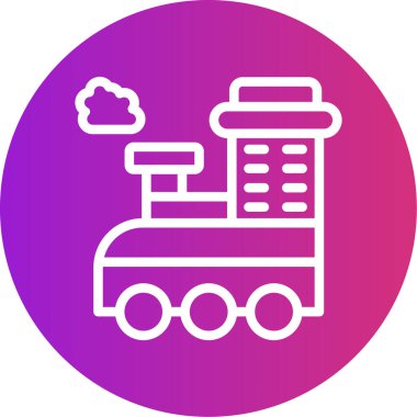 Tren simgesinin vektör illüstrasyonu