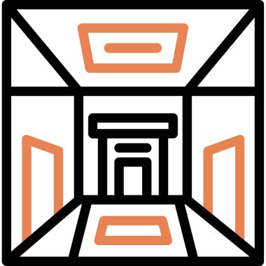 Pencere simgesi renk ana hatları vektörü oluşturuluyor