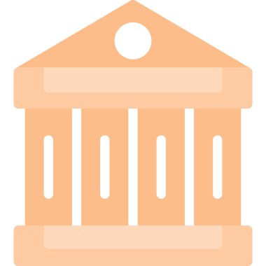 Bina. Web simgesi basit illüstrasyon