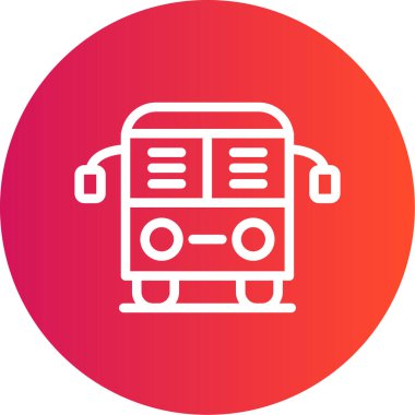 bus simgesi vektör illüstrasyonu