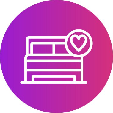 Bir kalp simgesinin vektör illüstrasyonu