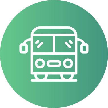 bus simgesi vektör illüstrasyonu
