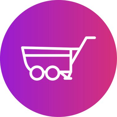 El Arabası Çizgisi Gradyan Çemberi Simgesi