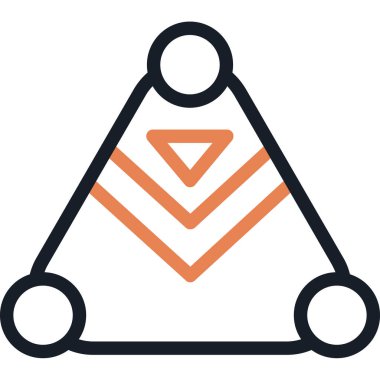 triangle icon in trendy style isolated background