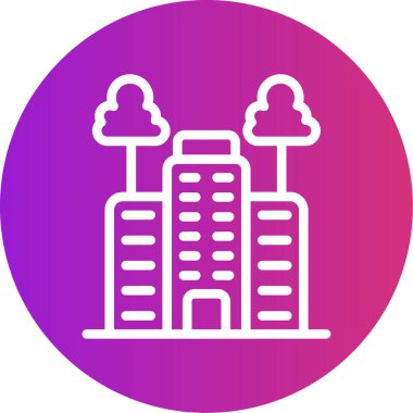 Modern şehir binası simgesinin vektör illüstrasyonu