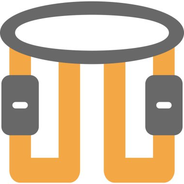 davul enstrümanı düz stil müzik simgesi