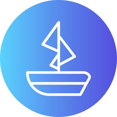 Gemi simgesinin vektör illüstrasyonu