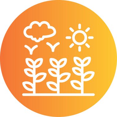 Bir ağaç simgesinin vektör illüstrasyonu