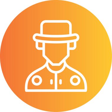 Şapkalı bir adamın vektör çizimi