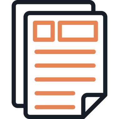 Belge. Web simgesi basit illüstrasyon