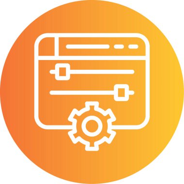 vector settings icon illustration