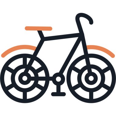 Bisiklet simgesinin vektör illüstrasyonu