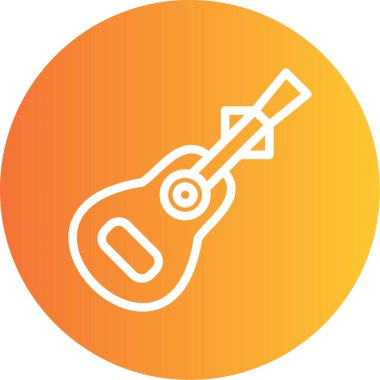 Gitar Satırı Gradyan Çemberi Simgesi Çalınıyor