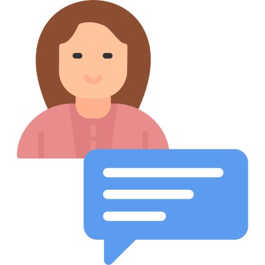 Konuş. Web simgesi basit illüstrasyon