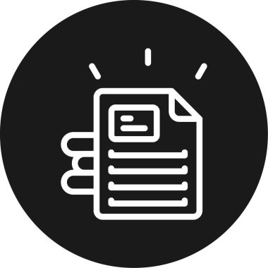 belge simgesi vektör illüstrasyonu