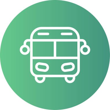 Otobüs simgesi. vektör illüstrasyonu