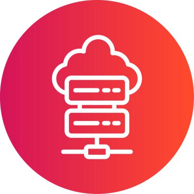 Bulut. Web simgesi basit illüstrasyon