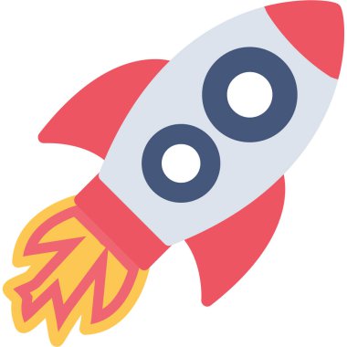 roket ikonu vektör illüstrasyonu