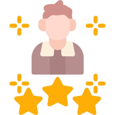 Beyaz arkaplanda müşteri derecelendirme vektörü çizimi.