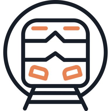 tren. Web simgesi basit illüstrasyon