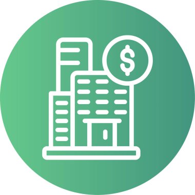 İş ve finans simgesinin vektör illüstrasyonu