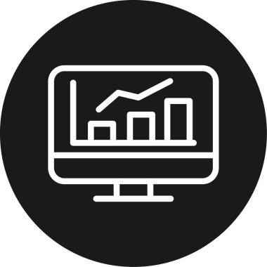 Veri analizi simgesi, çizgili Tema