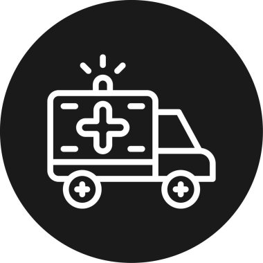 Hastane ambulans vektör simgesi